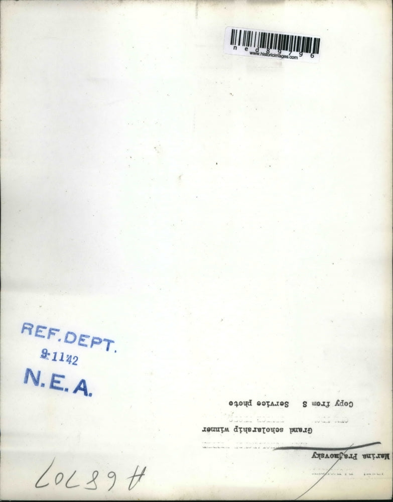 1942 Press Photo Marina Prajmovsky,grand scholarship winner