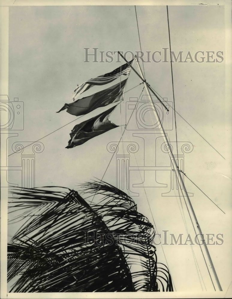 1938 Press Photo Weather Bureau warns for coming storm headed towards east coast