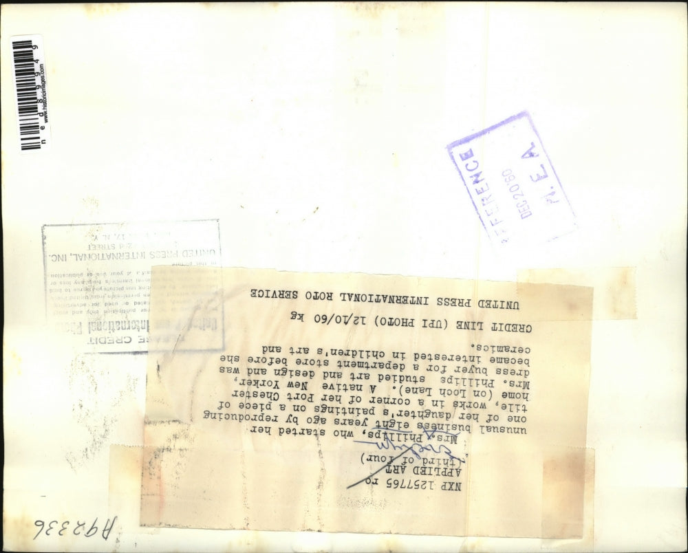 1960 Press Photo of Mrs. Phillips