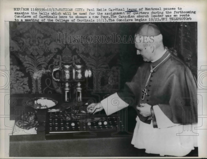 Load image into Gallery viewer, 1958 Press Photo of Paul Emile Cardinal Leger of Montreal.
