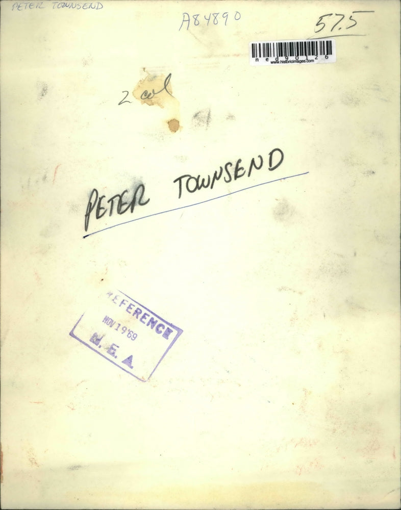 1969 Press Photo Author Peter Townsend