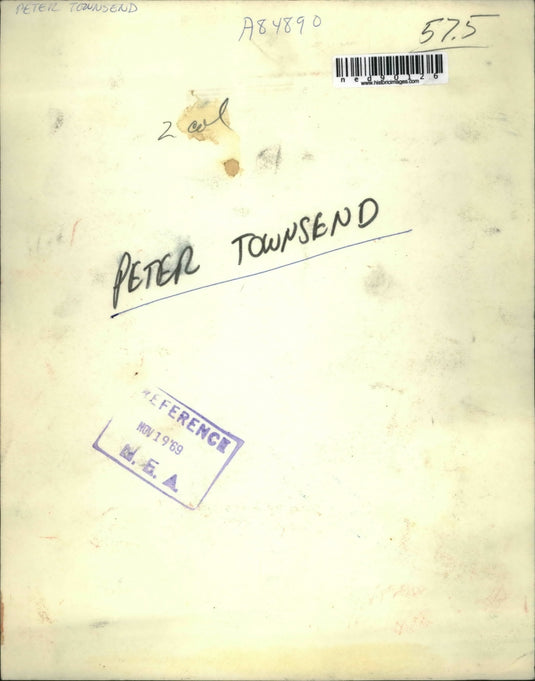 1969 Press Photo Author Peter Townsend
