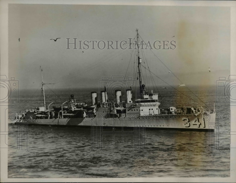 1937 Press Photo of the USS Decatur.