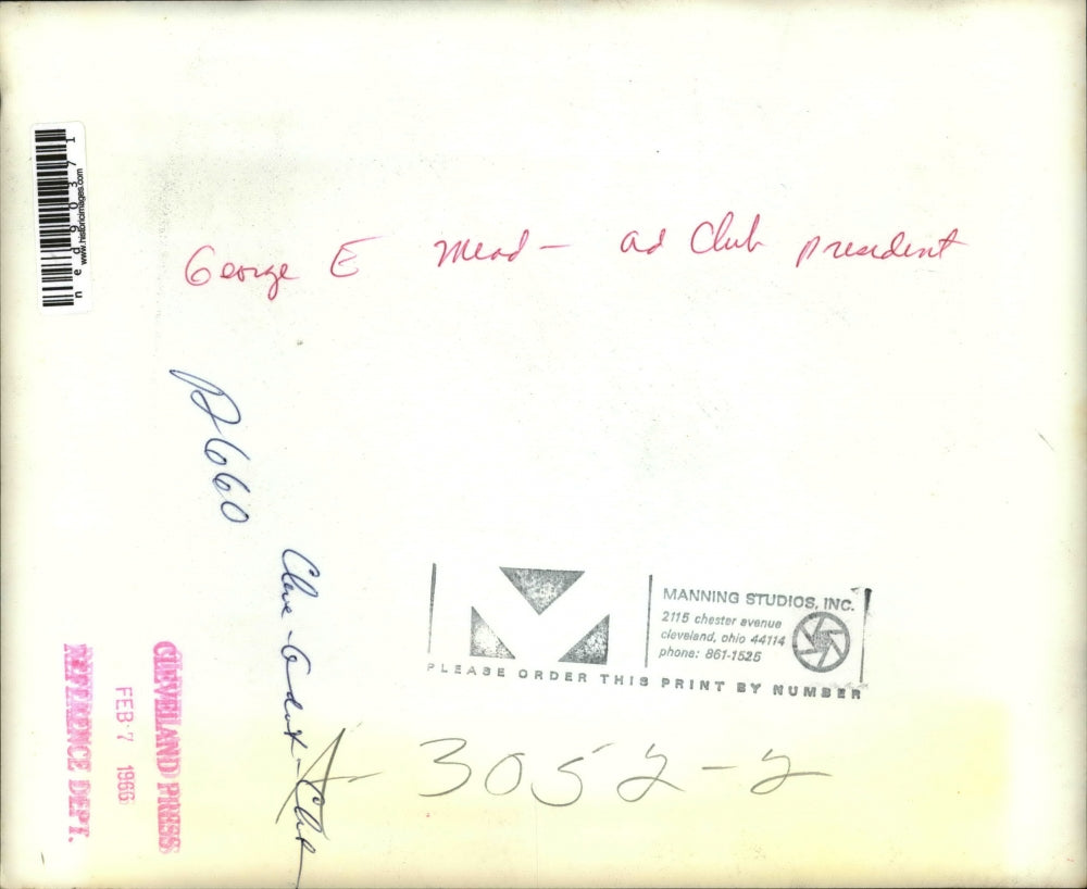 1966 Press Photo of George E. Mead