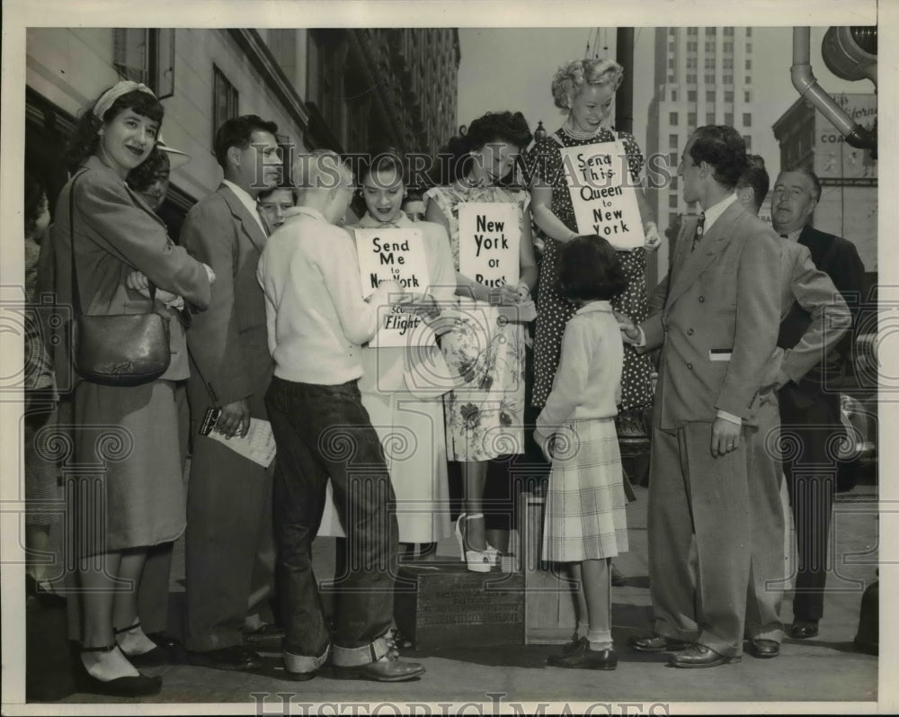 1948 Press Photo Aspirants for the title "Queen of Portola Festival and Pagent