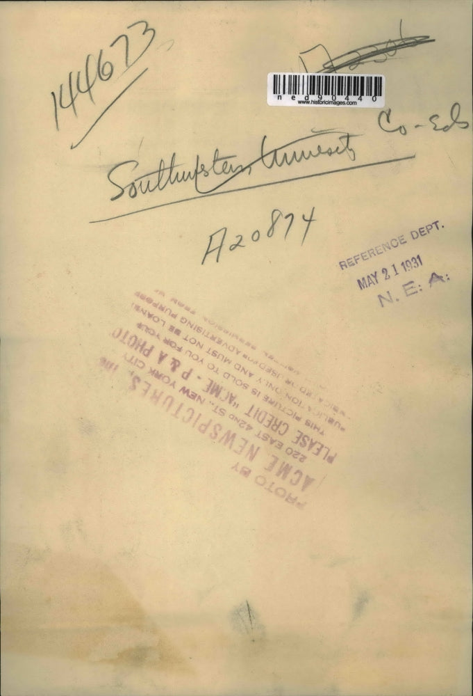 1931 Press Photo Southwestern University Co-eds