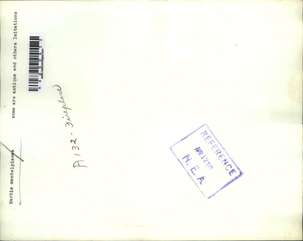 1960 Press Photo Antique and imitation marble mantelpiece