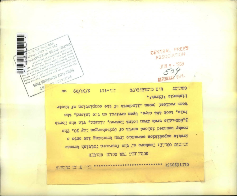 1969 Press Photo Members of the four-man British trans-Arctic expedition