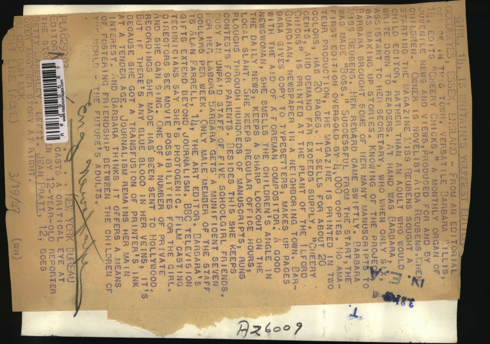 1947 Press Photo Editor Barbara Willis,Reporter Betty Wakerley and Jean Pratt