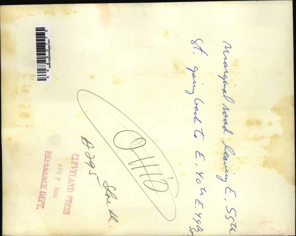 1955 Press Photo Marginal road leaving E. 55th St. going back to E. 40th E. 49th