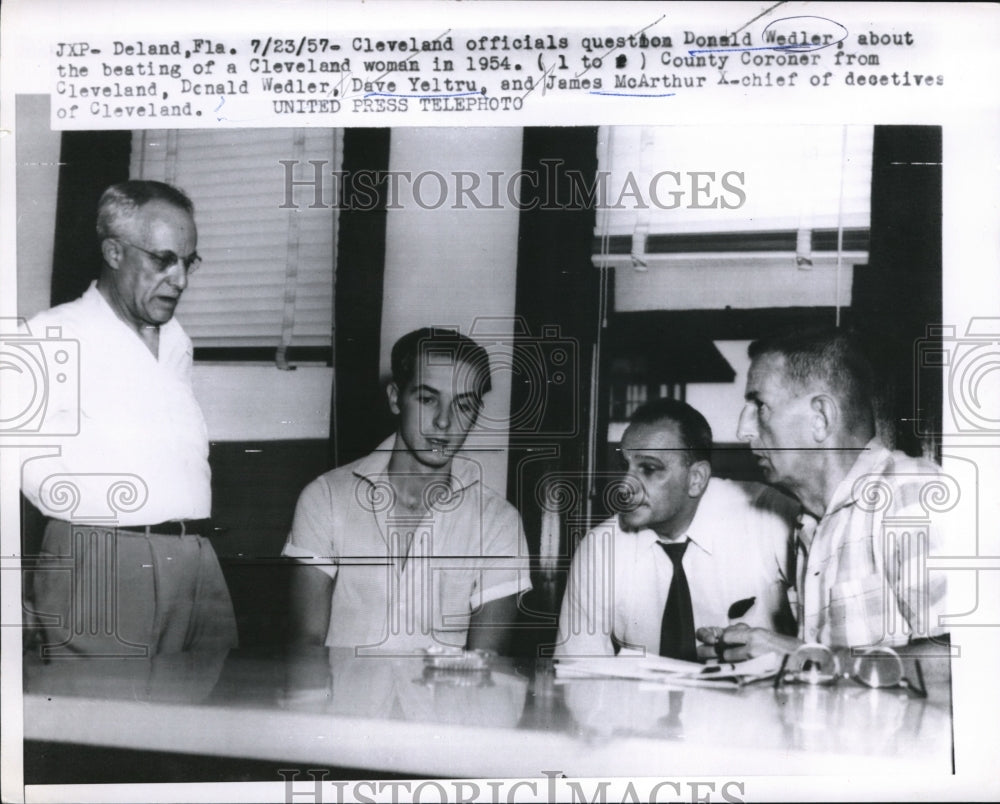 1957 Press Photo Donald Wedler,Dave Yeltru and James McArthur - ned90822