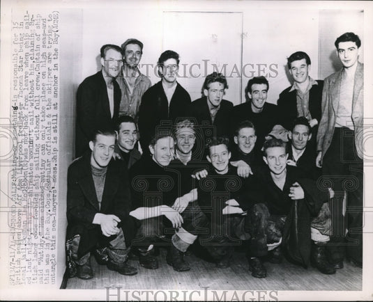 1951 Press Photo British Seamen of Liverpool Freight Tacoma Star
