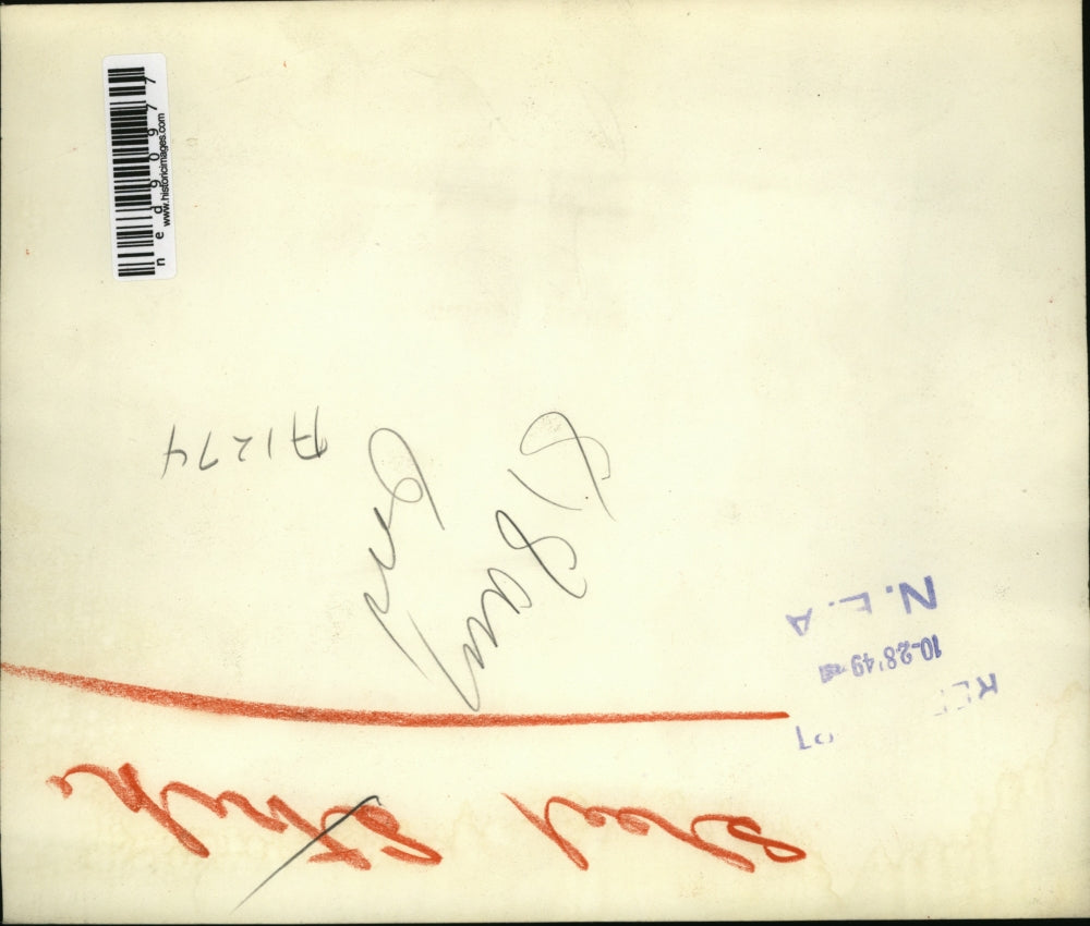 1949 Press Photo Bethlehem, PA: Philip Murray addressing striking union members