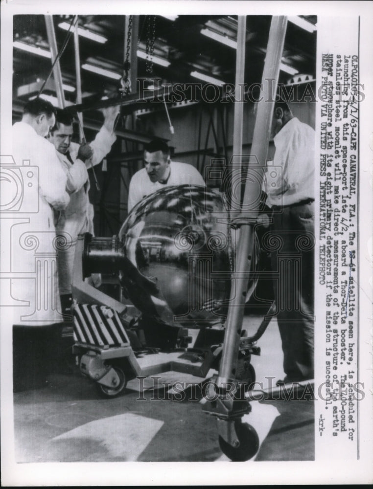 Load image into Gallery viewer, 1963 Press Photo of S-6 Satellite
