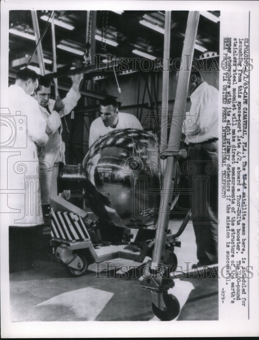 1963 Press Photo of S-6 Satellite