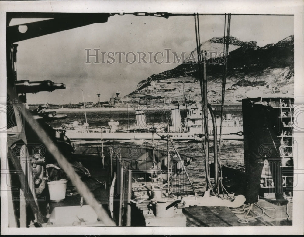 1938 Press Photo British Destroyer Gibral Tar is to Resum Patrol- Historic Images