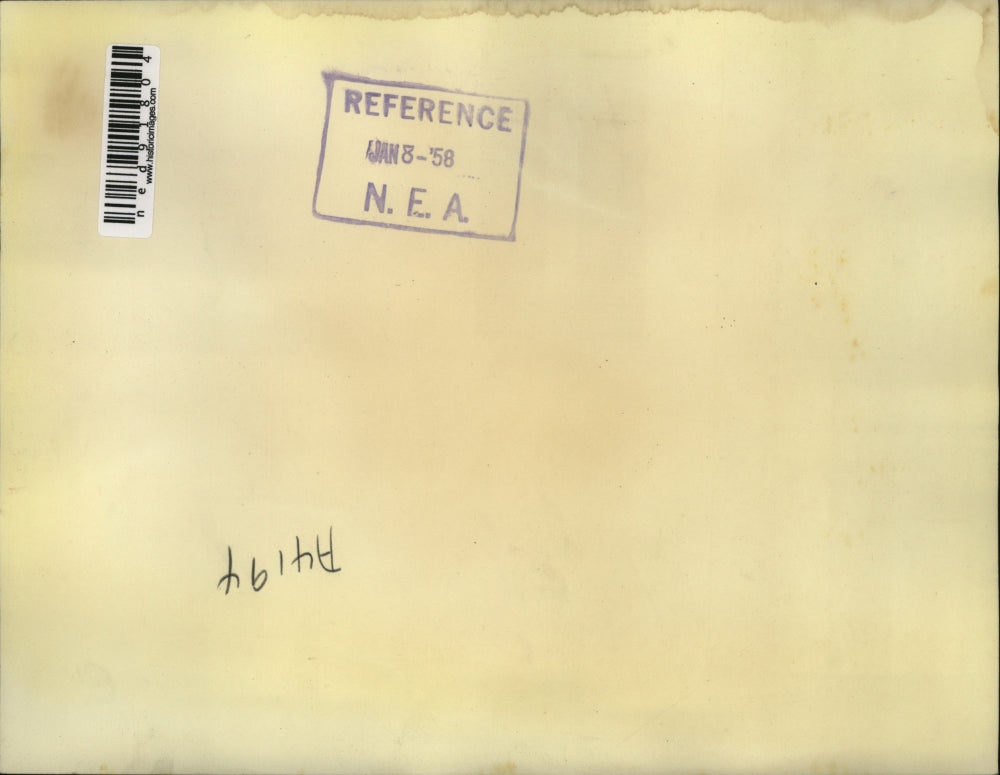 1958 Press Photo Bank Manager Robert Haworth, L.R. Save and Mrs.Imogene Dulle