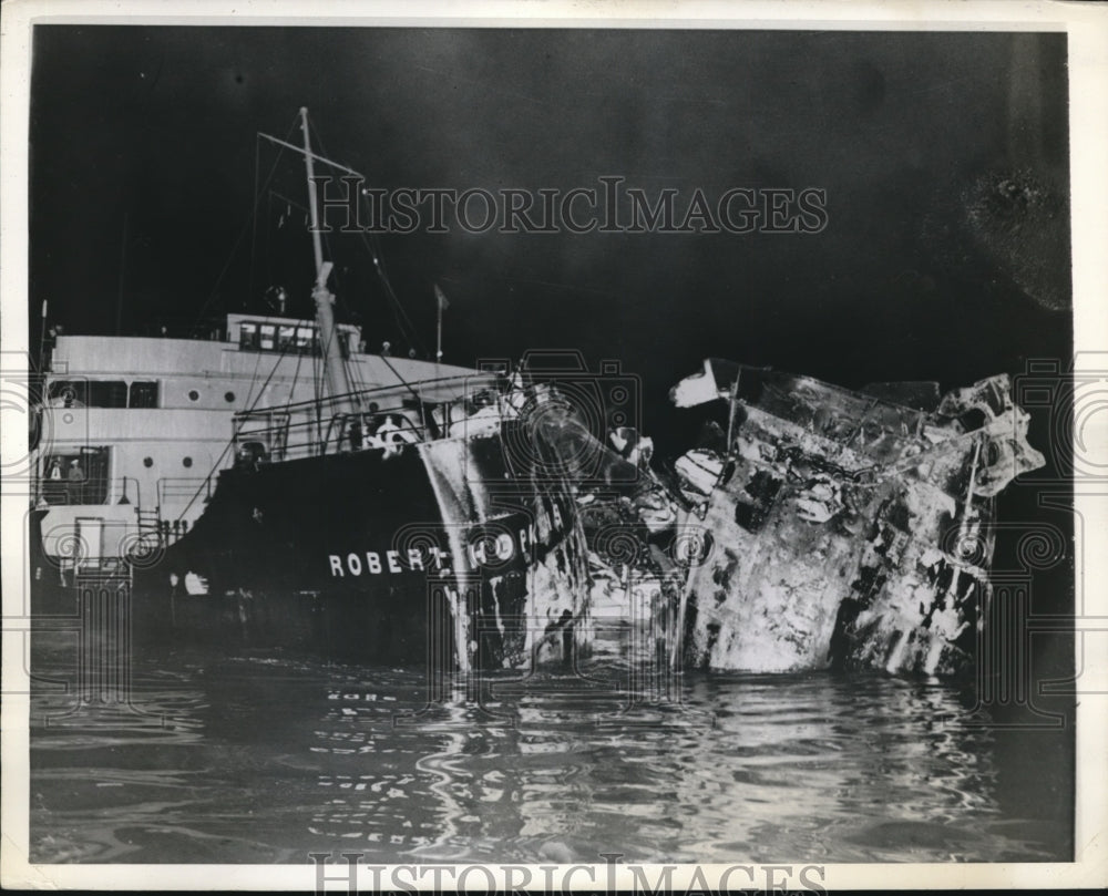 1941 Press Photo Ship Recovery- Historic Images