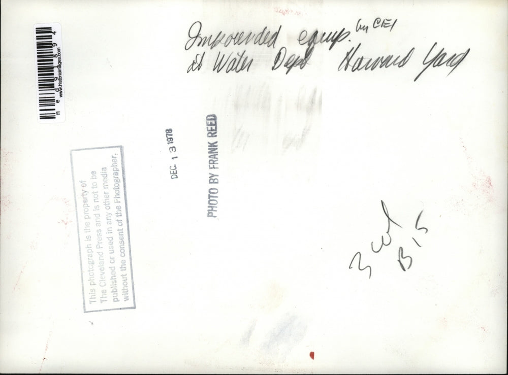 1978 Press Photo Improved equipment at Water Department in Howard Yard