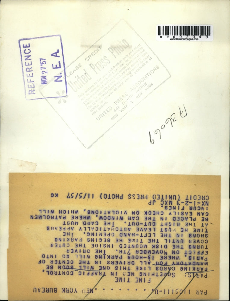 1957 Press Photo A female driver turns the disk mounted inside the cuter cover