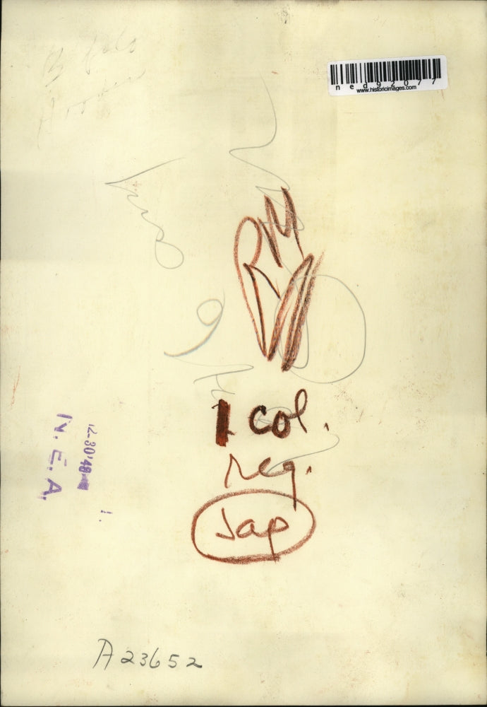 1948 Press Photo Hitoshi Ashida interviewed by newsmen as he leaves his home