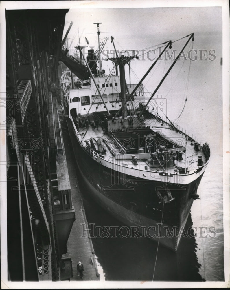 1957 Press Photo SS August Thyssen- Historic Images