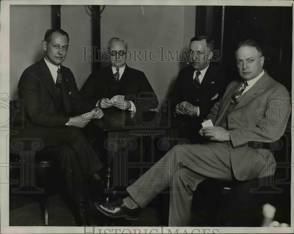 1928 Press Photo of Harold Todd, L Fosstbauer, Ed C. Wolfe, and Joseph A. Parker
