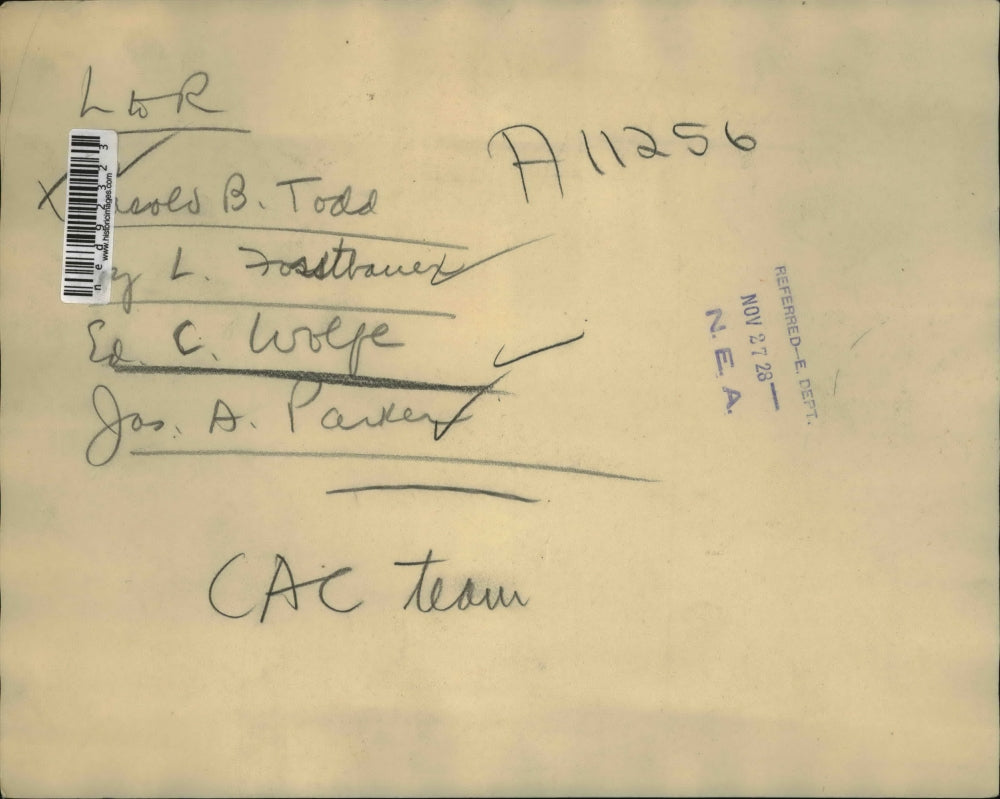 1928 Press Photo of Harold Todd, L Fosstbauer, Ed C. Wolfe, and Joseph A. Parker