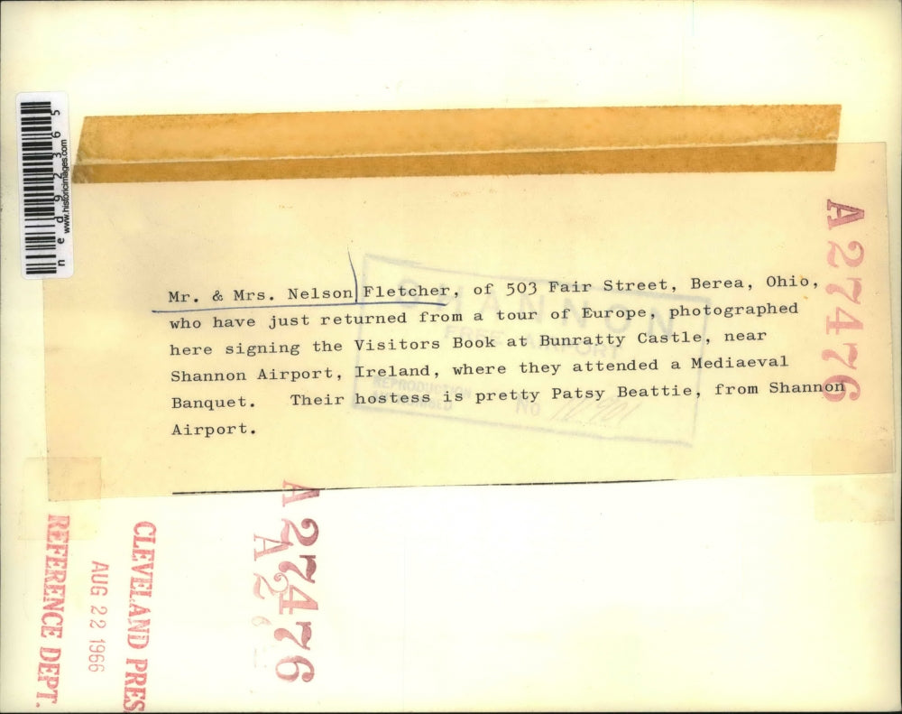 1966 Press Photo of Mr. and Mrs. Nelson Fletcher