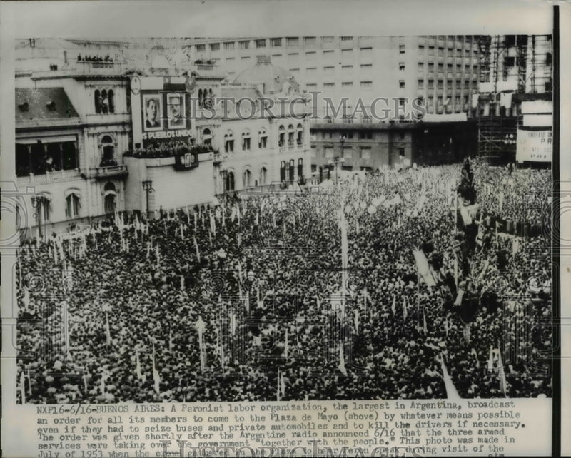 Load image into Gallery viewer, 1955 Press Photo of a Peronist labor organization.

