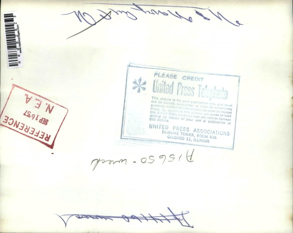 1957 Press Photo Sailors from Lambert Naval Air Station with a jet wreckage