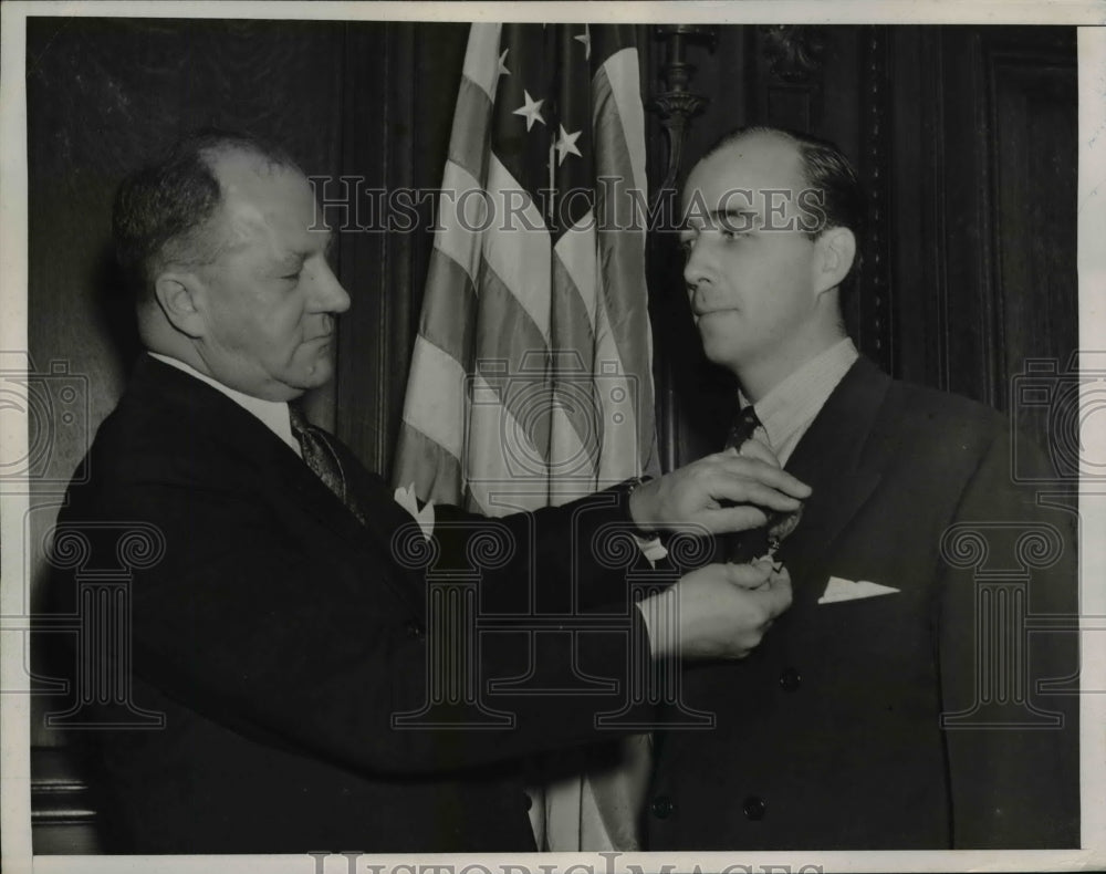 1938 Press Photo John Murray Begg at the Police Headquarters