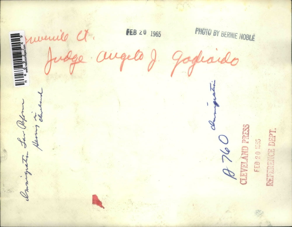 1965 Press Photo Judge Angelo Gogiordo - ned92749