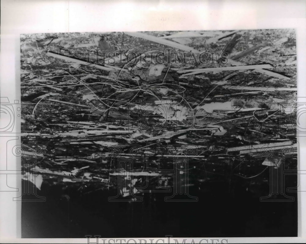 1957 Press Photo Wreckage of the Bradford family's home struck by a tornado