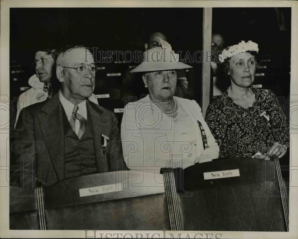 1936 Press Photo M.D.Condon,Mrs.Norman Mack and Mrs.Henry Godeard Leach