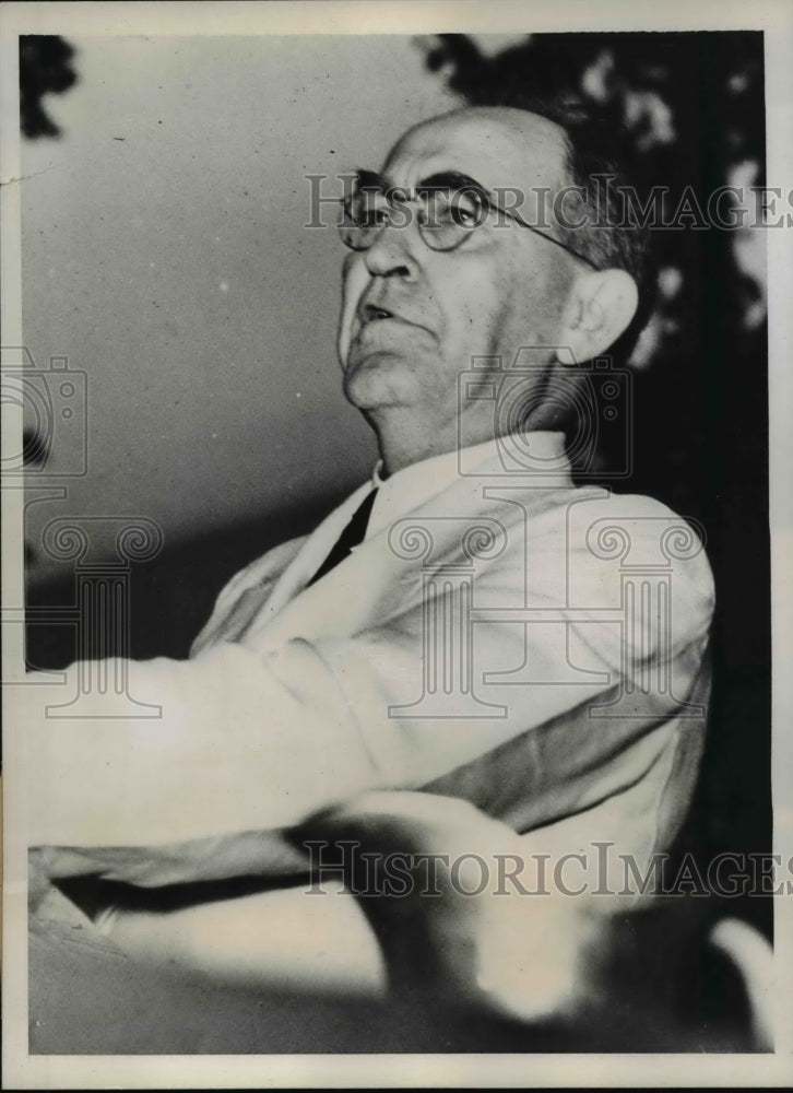 1937 Press Photo Speaker of the House William Bankhead delivering an address