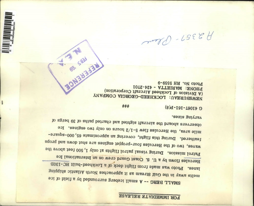 1969 Press Photo Lockheed built HC-130B Hercules copter used by Coast Guard