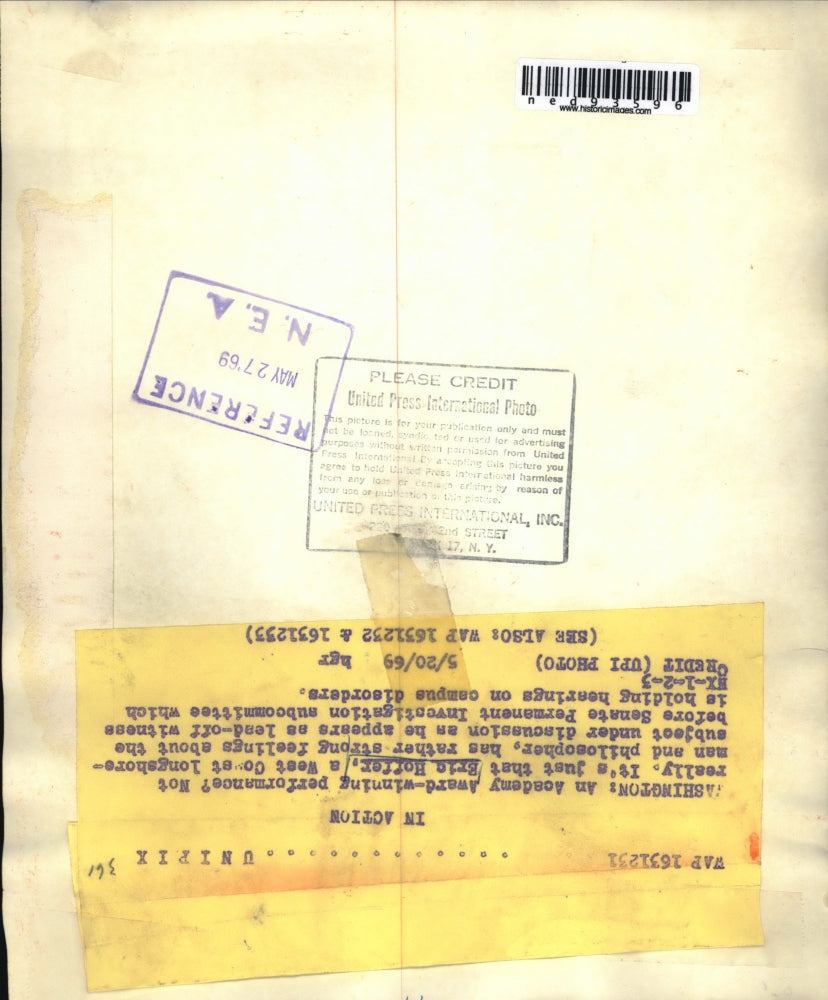 1969 Press Photo of Eric Hoffer a west coast longshoreman.