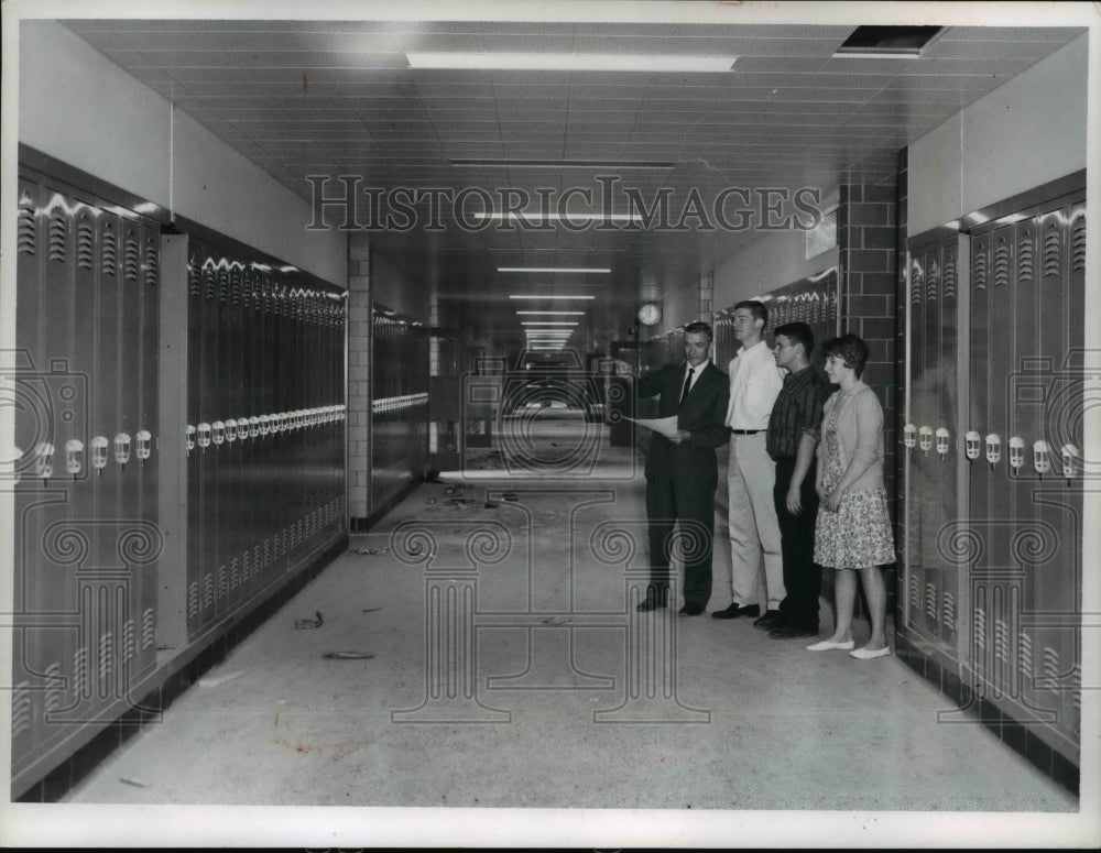 1962 Press Photo Mid Park HS Cleveland, P Frederick, B Black, W Rishel, B Bale