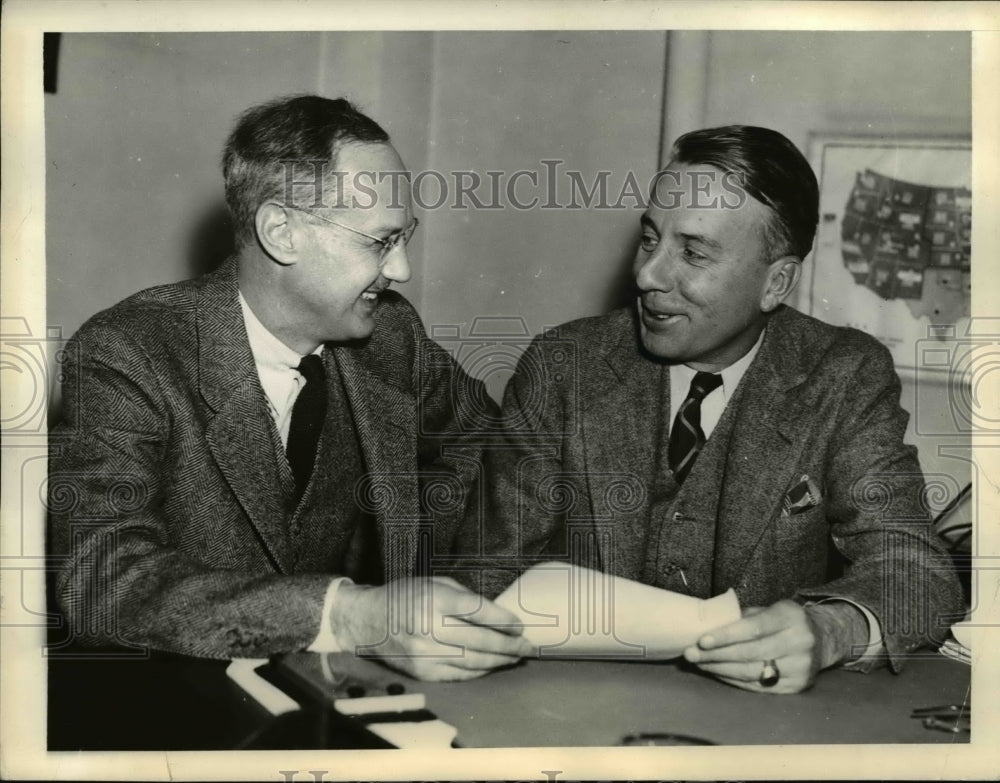 1939 Press Photo of Col. O.F. Harrington and Major B.M. Harloe newly appointed