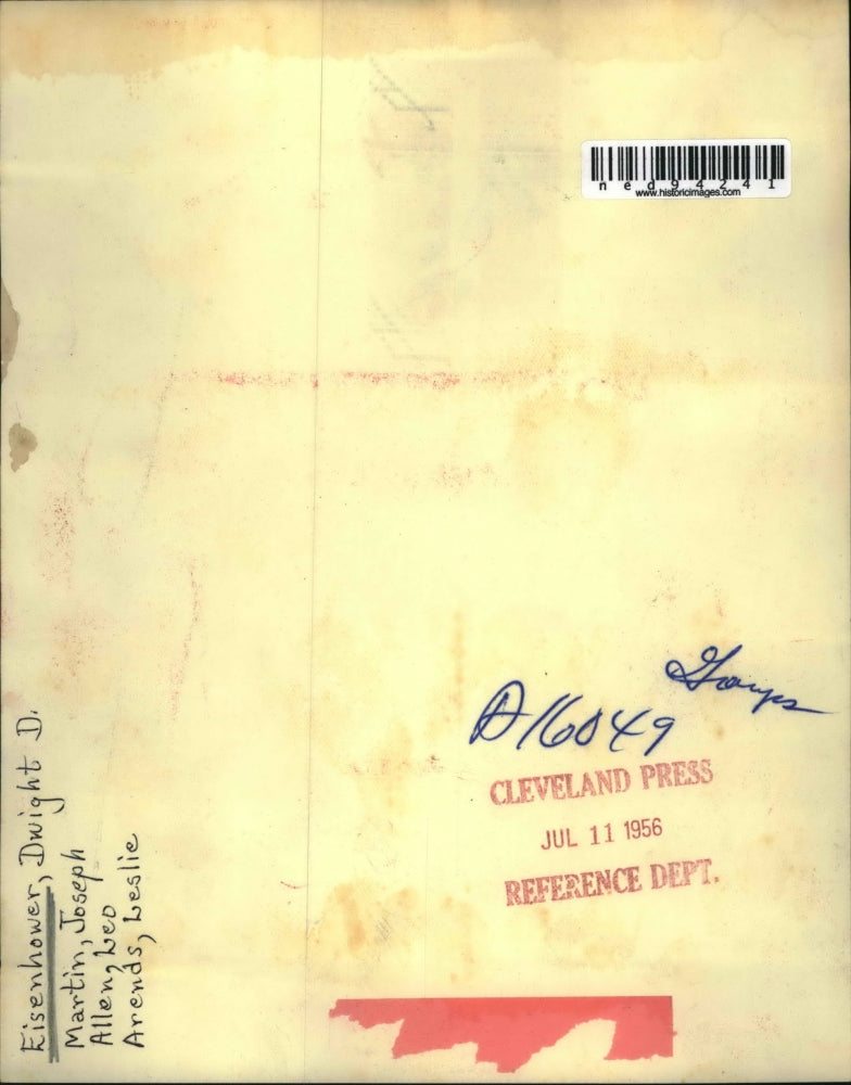 1956 Press Photo President Dwight D. Eisenhower, Senator William Knowland