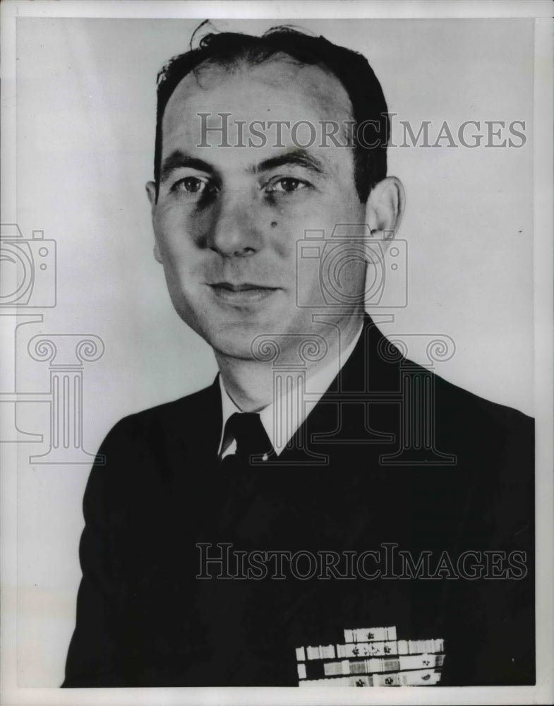 Load image into Gallery viewer, 1956 Press Photo Atlantic Fleet Commander Jerauld Wright

