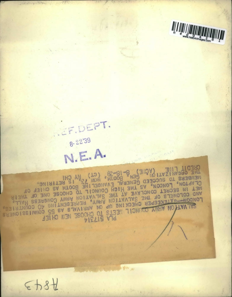 1939 Press Photo Gatekeepers at the Salvation Army Council Congress Hall