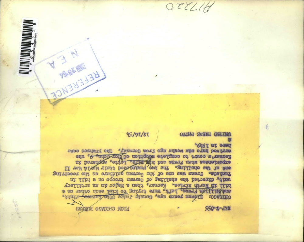 1954 Press Photo Judge Otto Kerney & William Frans & Roy John