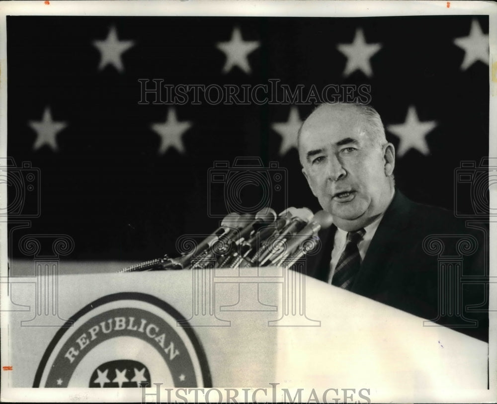 1972 Press Photo A Republican speech by Pres Nixon re election campaign mgr