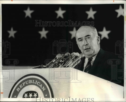 1972 Press Photo A Republican speech by Pres Nixon re election campaign mgr