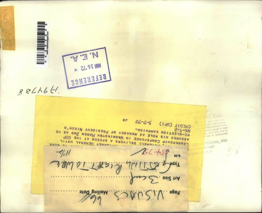 1972 Press Photo A Republican speech by Pres Nixon re election campaign mgr