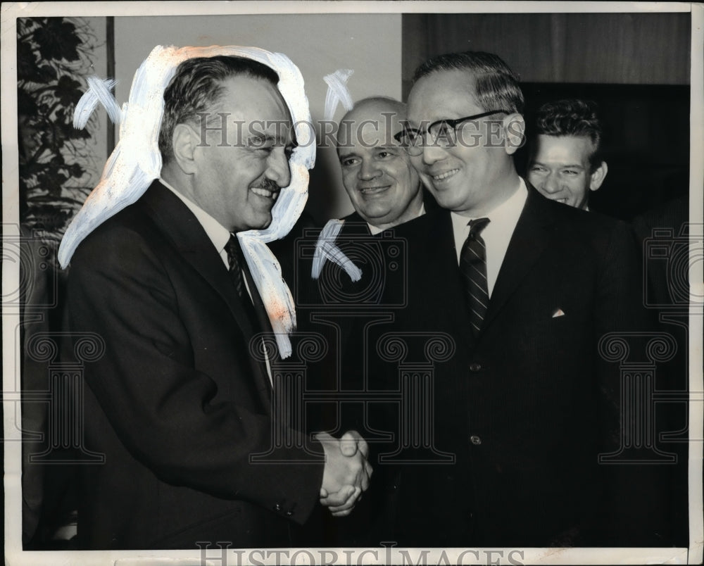 1962 Press Photo United Nations Soviet A Mikoyan & Sec Gen U Thant
