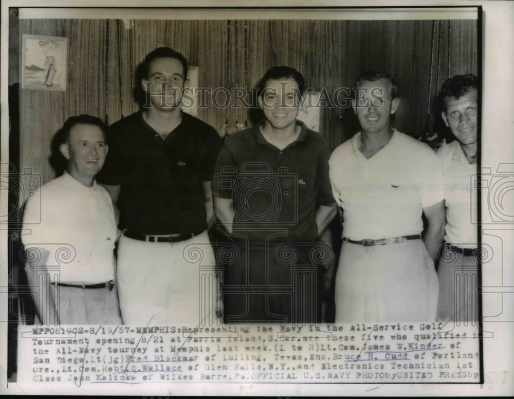 1957 Press Photo Memphis TN All Service golf tourny JW Kinder,F Blackmar- Historic Images