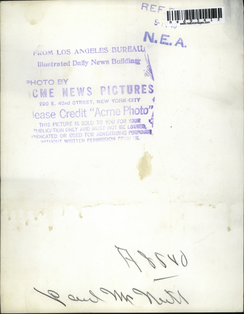 1940 Press Photo Indiana Governor Paul V. McNutt